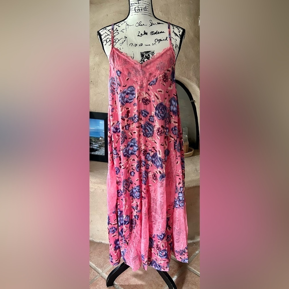 Free People First Date Printed Maxi Slip - Picture 4 of 8